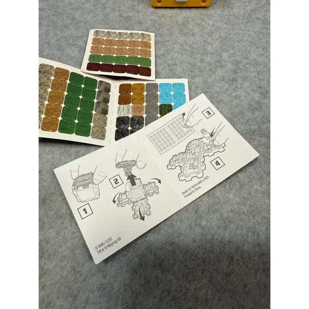 Minecraft McDonald's 2025 Happy Meal Toys Build Tiles Figures Lot‎ Set 63 Pieces